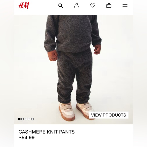 H&M premium cashmere dark grey sweater and pants size 2T - Picture 11 of 11